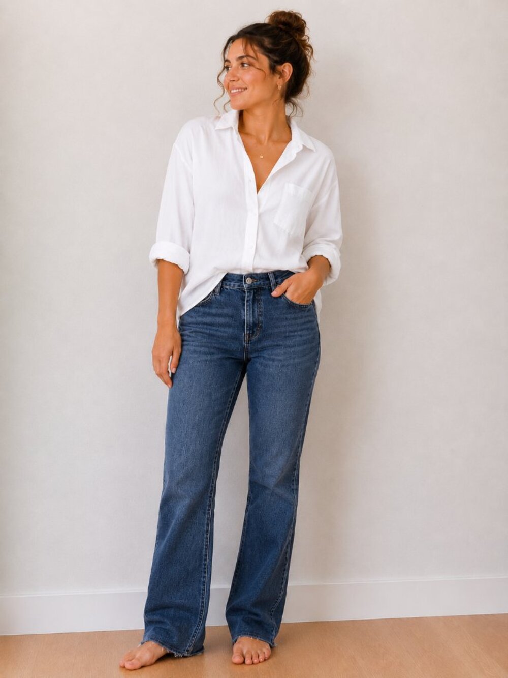 Michael Kors Dark Blue Flare Jeans